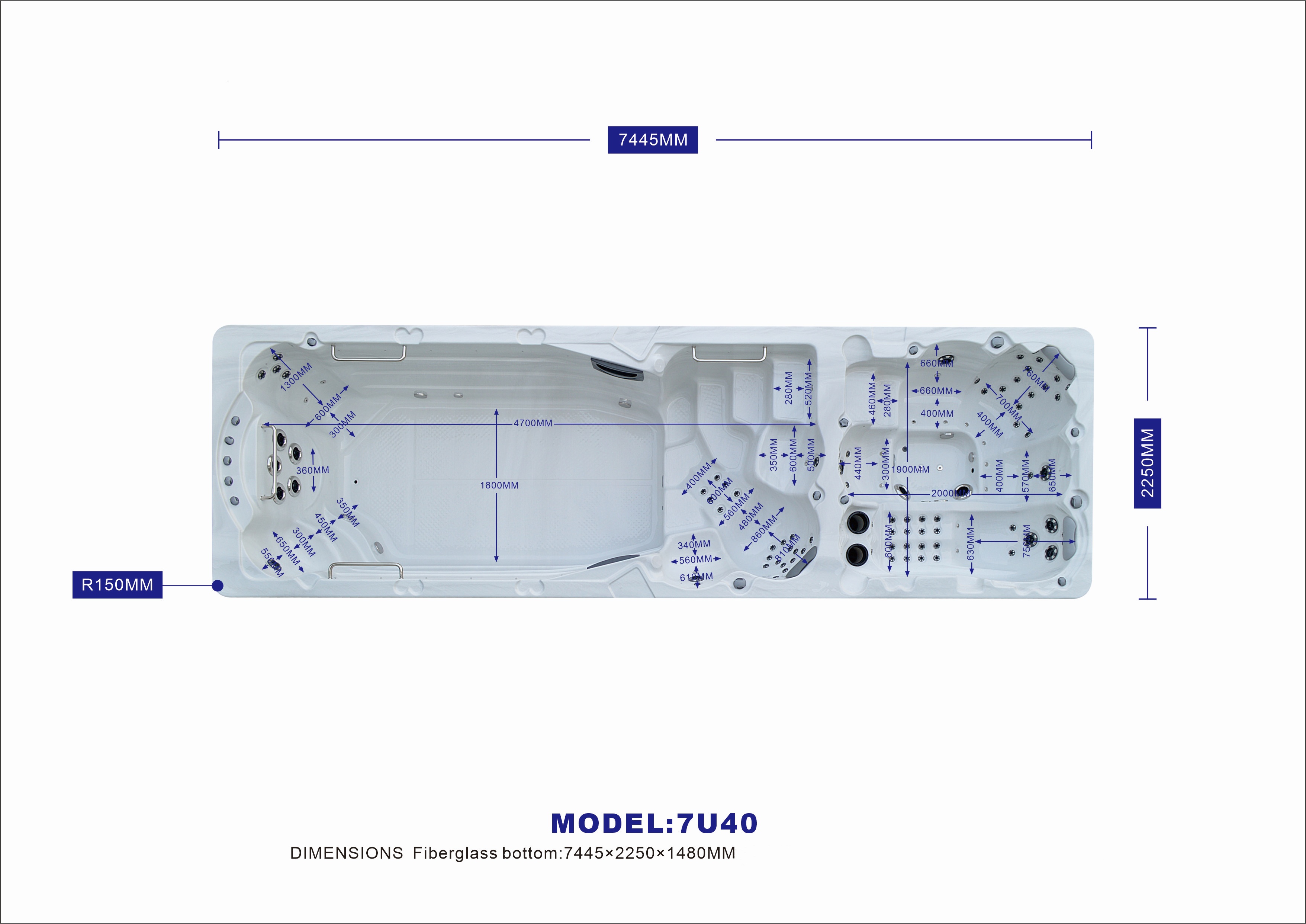 Плавательный спа бассейн NordicSpa Garibaldi (Гарибальди) (рис.2) Плавательный спа бассейн NordicSpa Garibaldi (Гарибальди) (рис.2)